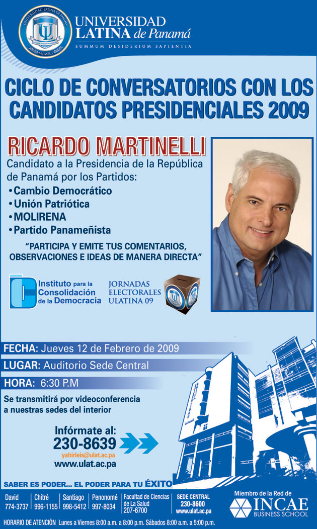 CONVERSATORIO CON RICARDO MARTINELLI - UNIVERSIDAD LATINA
