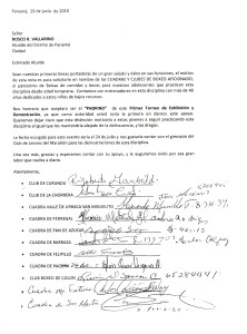 Nota al Alcalde Bosco Vallarino